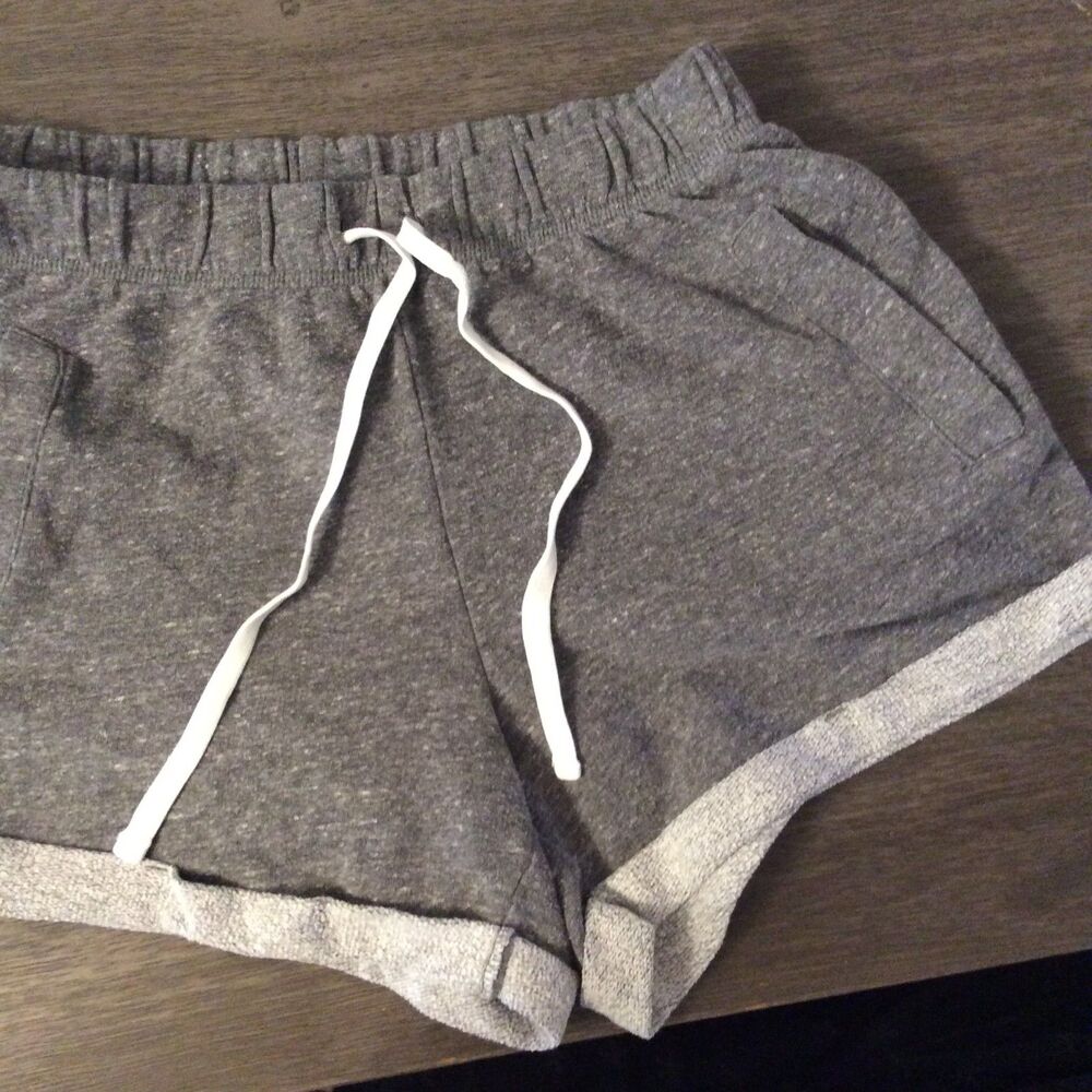 Victoria's Secret PINK Gray Drawstring Cuffed Soft Shorts Small S